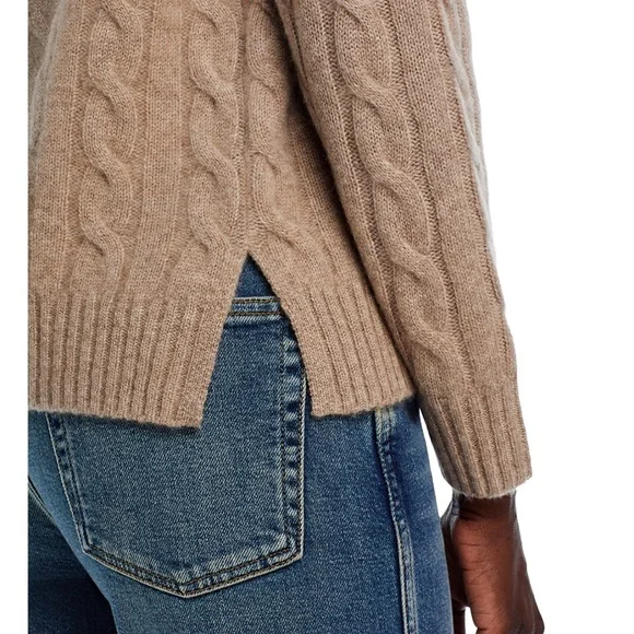 Bloomingdale's Women’s Cashmere Crewneck Sweater - Brown - Picture 6 of 7